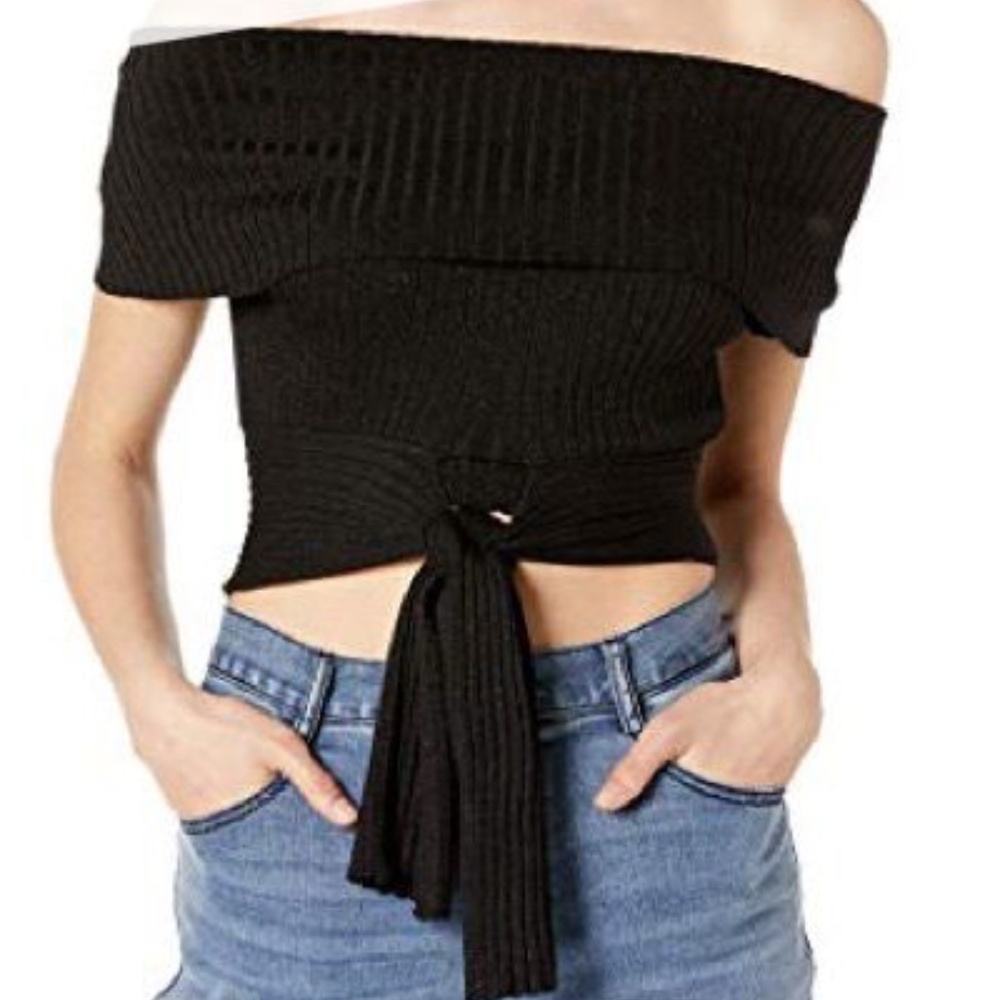 NWT  BCGB Off The Shoulder Rib Crop Top